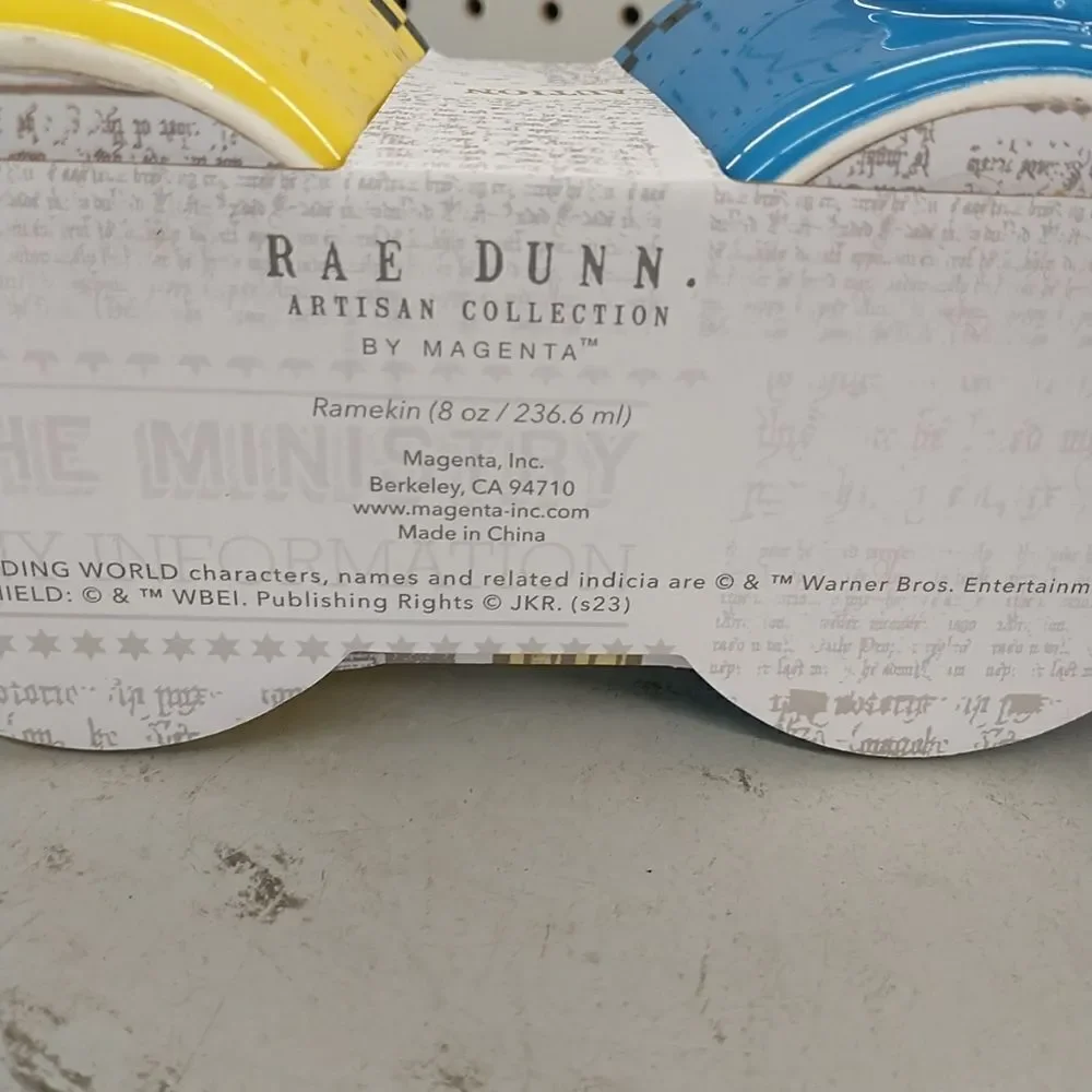 Rae Dunn X Harry Potter Ramekin Set Slytherin Ravenclaw Hufflepuff Gryffindor.
